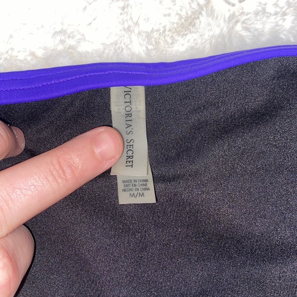 NWOT Victoria’s Secret Neon Purple Stringy Tiny Tie Bikini Bottoms MEDIUM - Picture 7 of 9